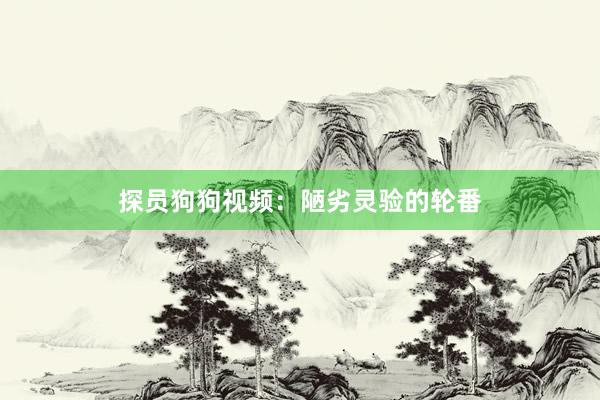 探员狗狗视频:陋劣灵验的轮番